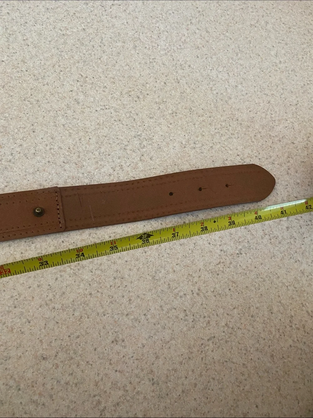 Express Genuine Leather Belt Made in Italy Brown Ring Belt M